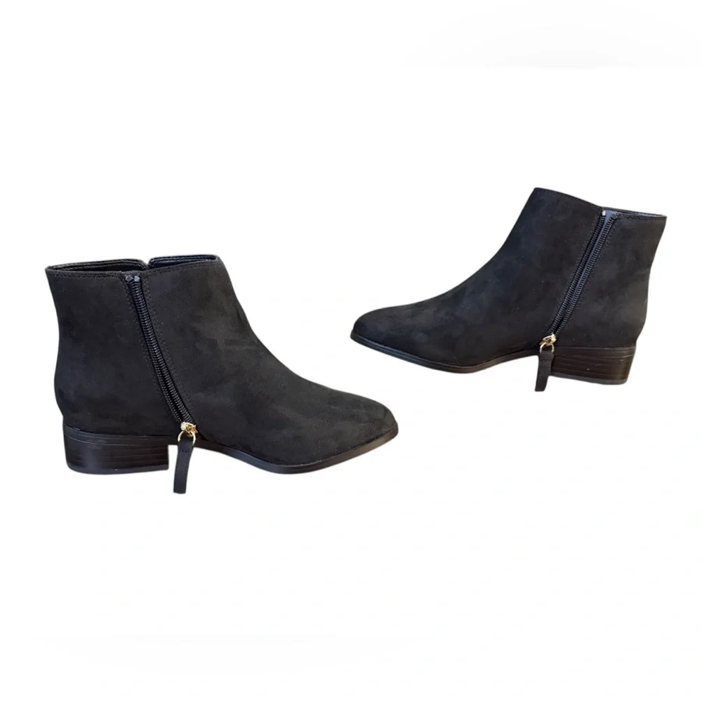 J.Crew Sueded Ankle Boots Women’s Size 6.5 Black
